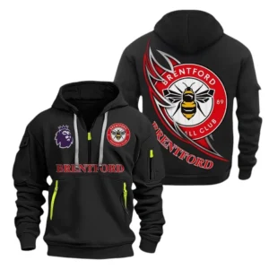 Training Hoodie Half Zipper, Fan-Friendly Logo Design EPL270 - Black