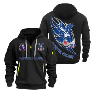Urban Streetwear Hoodie, Half-Zip with Exclusive Logo EPL270 - Black