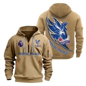 Everyday Hoodie Half Zipper, Athletic-Inspired Logo EPL270 - Khaki