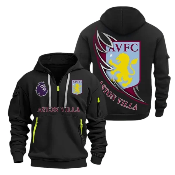 Training Hoodie Half Zipper, Fan-Friendly Logo Design EPL270 - Black