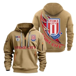Training Hoodie Half Zipper, Fan-Friendly Logo Design EPL270 - Khaki