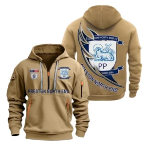 Urban Streetwear Hoodie, Half-Zip with Exclusive Logo EPL270 - Khaki
