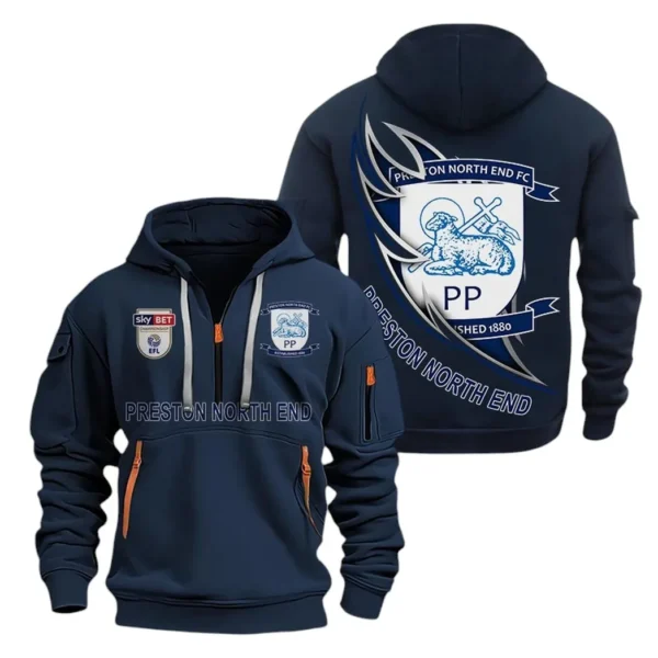 Performance Hoodie Half Zipper, Fan Edition Logo EPL270 - Navy