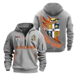 Fan Gift Hoodie Half Zipper, Sports-Inspired Logo Design EPL270 - Gray