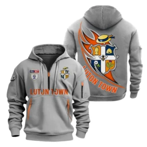 Fan Gift Hoodie Half Zipper, Sports-Inspired Logo Design EPL270 - Gray