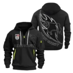 Urban Streetwear Hoodie, Half-Zip with Exclusive Logo EPL270 - Black