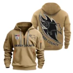 Everyday Hoodie Half Zipper, Athletic-Inspired Logo EPL270 - Khaki