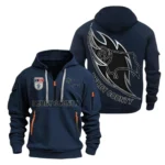 Outdoor Half-Zip Hoodie, Team Spirit Logo Design EPL270 - Navy