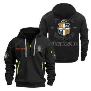Everyday Hoodie Half Zipper, Athletic-Inspired Logo EPL280 - Black