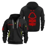 Training Hoodie Half Zipper, Fan-Friendly Logo Design EPL280 - Black