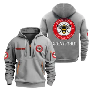 Outdoor Half-Zip Hoodie, Team Spirit Logo Design EPL280 - Gray