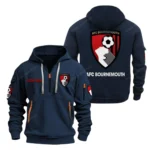 Outdoor Half-Zip Hoodie, Team Spirit Logo Design EPL280 - Navy