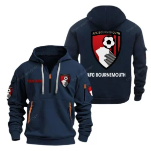 Outdoor Half-Zip Hoodie, Team Spirit Logo Design EPL280 - Navy