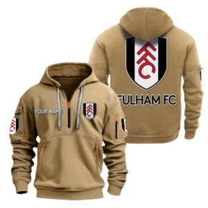 Urban Streetwear Hoodie, Half-Zip with Exclusive Logo EPL280 - Khaki