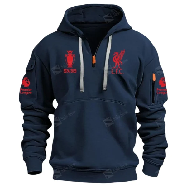 Performance Hoodie Half Zipper, Fan Edition Logo EPL400 - Navy