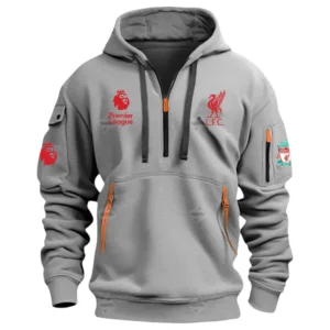 Outdoor Half-Zip Hoodie, Team Spirit Logo Design EPL400 - Gray
