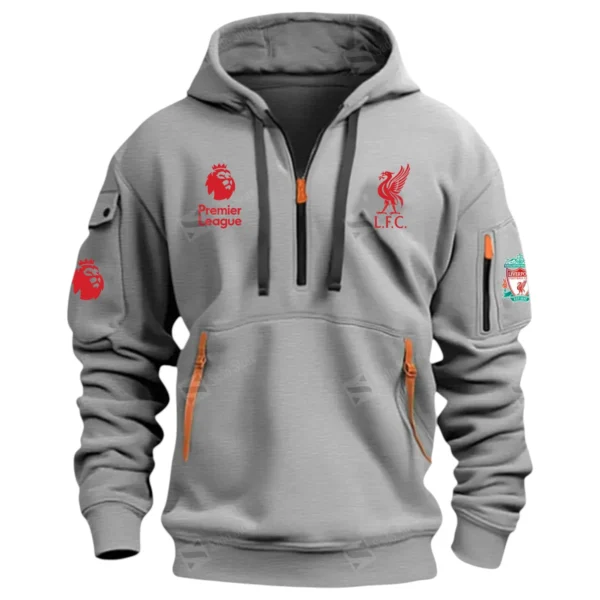 Outdoor Half-Zip Hoodie, Team Spirit Logo Design EPL400 - Gray
