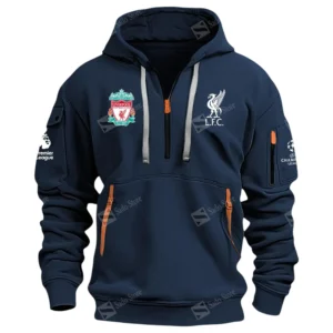 Outdoor Half-Zip Hoodie, Team Spirit Logo Design EPL400 - Navy