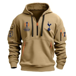 Urban Streetwear Hoodie, Half-Zip with Exclusive Logo EPL790 - Khaki