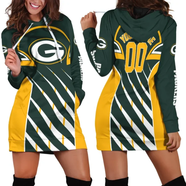 Match Day Fans Hoodie Dress Women, Casual Women's Hoodie Dress PTHDDBP00