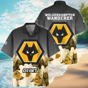 Gold-Schwarzer Stolz Hawaiian Shirt, Tropical Supporter Button Shirt HVN1001WW