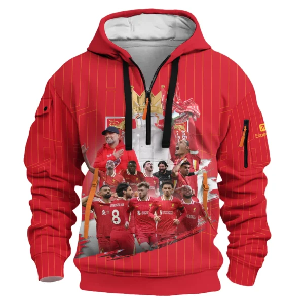 Fan Gift Hoodie Half Zipper, Sports-Inspired Logo Design HVN1025 - Image 2
