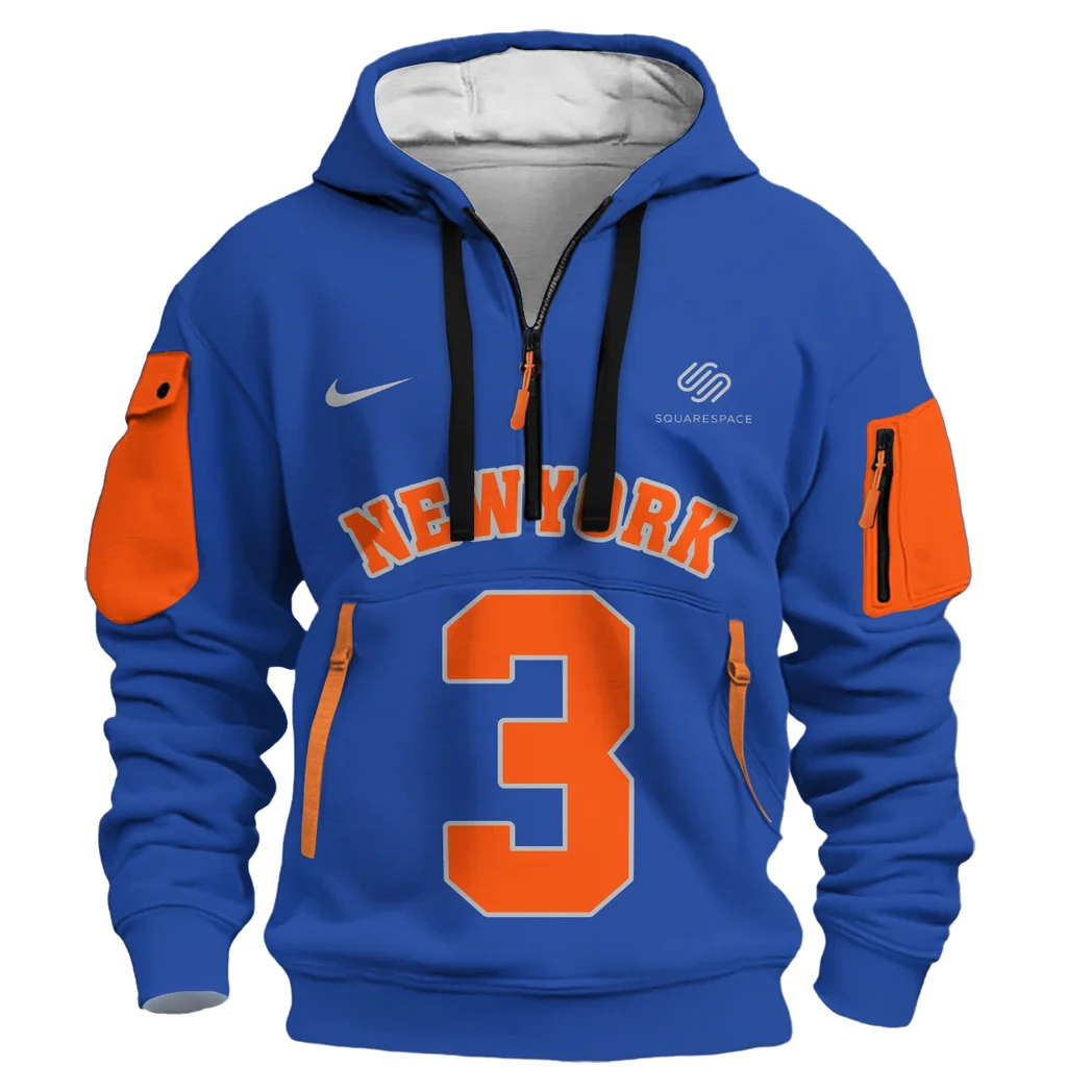 Casual Sports Hoodie Half Zipper, Modern Logo Detail Printing HVN1026 - Image 2