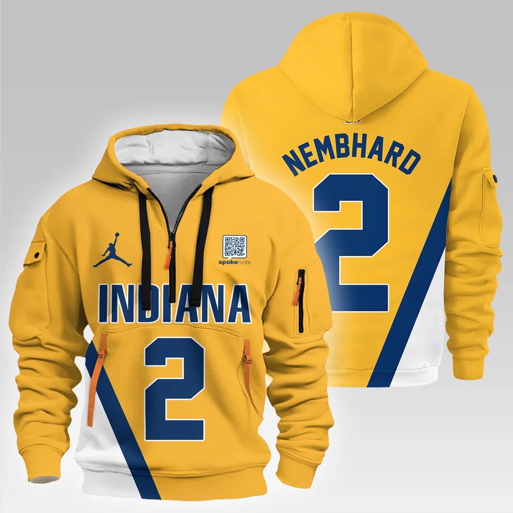 Everyday Hoodie Half Zipper, Athletic-Inspired Logo HVN1026