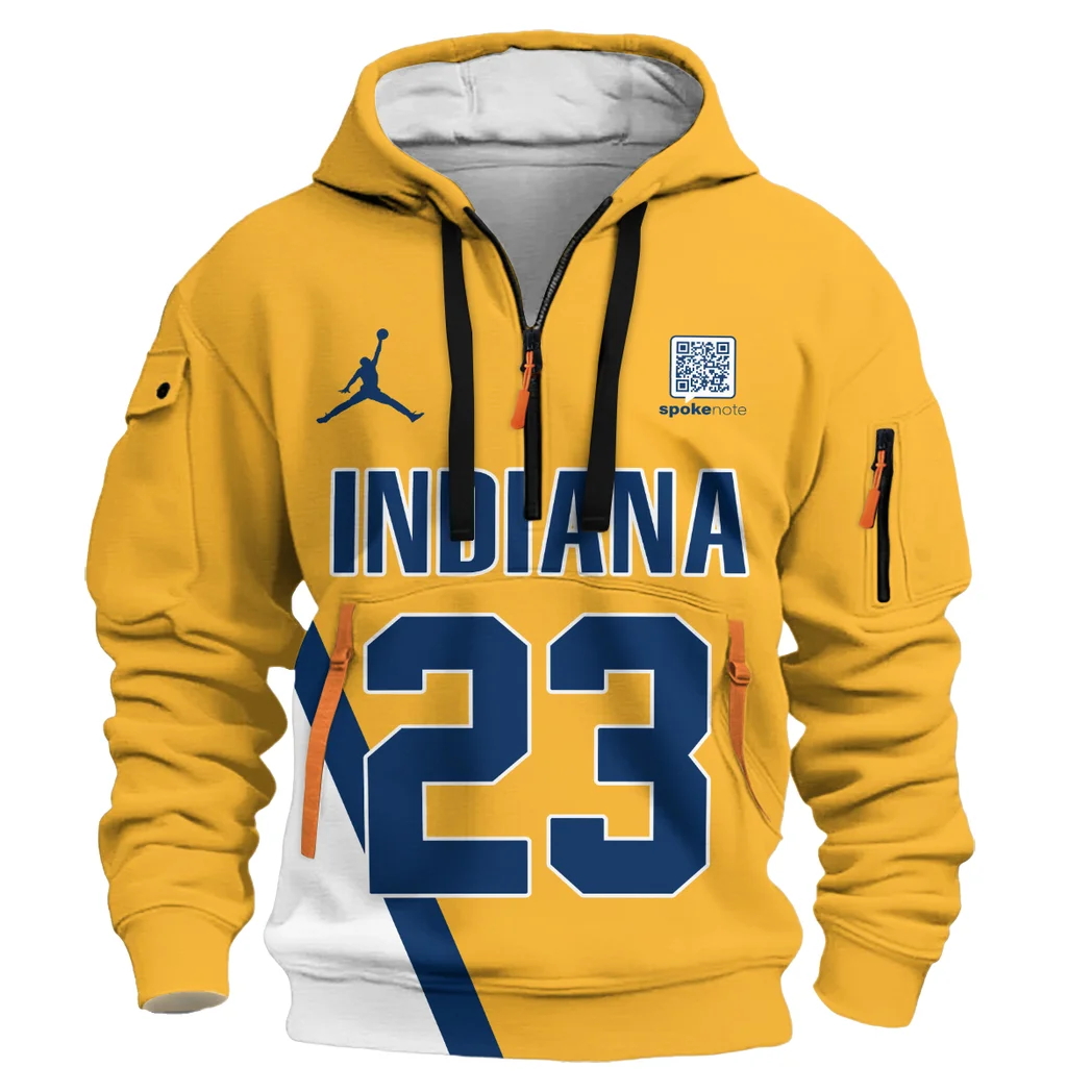 Outdoor Half-Zip Hoodie, Team Spirit Logo Design HVN1026 - Image 2