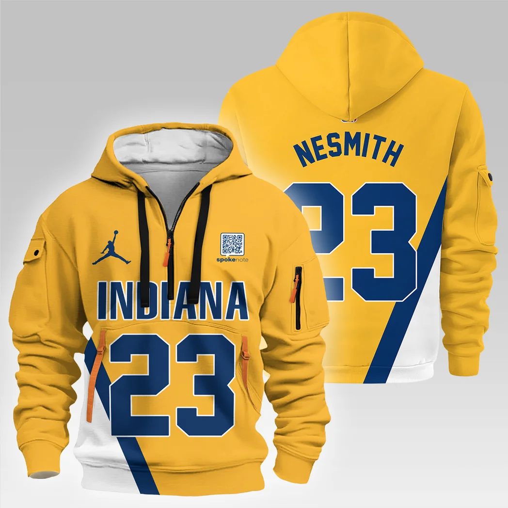 Outdoor Half-Zip Hoodie, Team Spirit Logo Design HVN1026