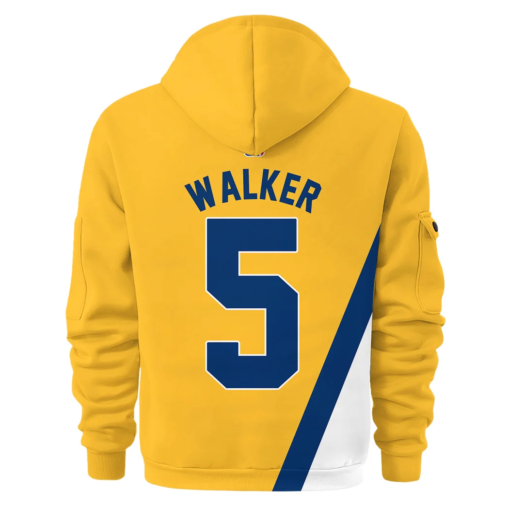 Athletic Half-Zip Hoodie, Team-Style Logo Print Hoodie Gift For Football Fans HVN1026 - Image 3