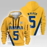 Athletic Half-Zip Hoodie, Team-Style Logo Print Hoodie Gift For Football Fans HVN1026