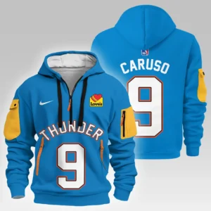 Athletic Half-Zip Hoodie, Team-Style Logo Print Hoodie Gift For Football Fans HVN1026