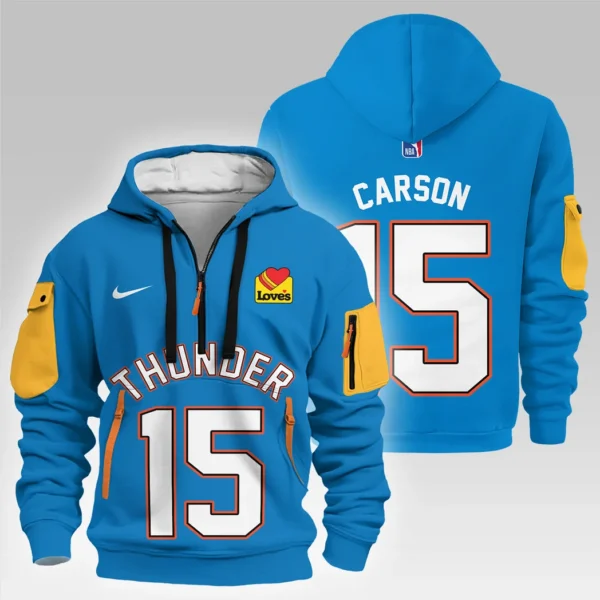Urban Streetwear Hoodie, Half-Zip with Exclusive Logo HVN1026