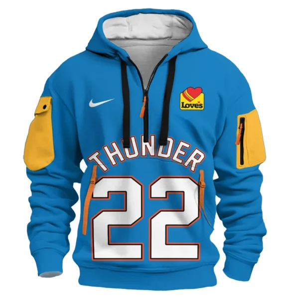 Outdoor Half-Zip Hoodie, Team Spirit Logo Design HVN1026 - Image 2