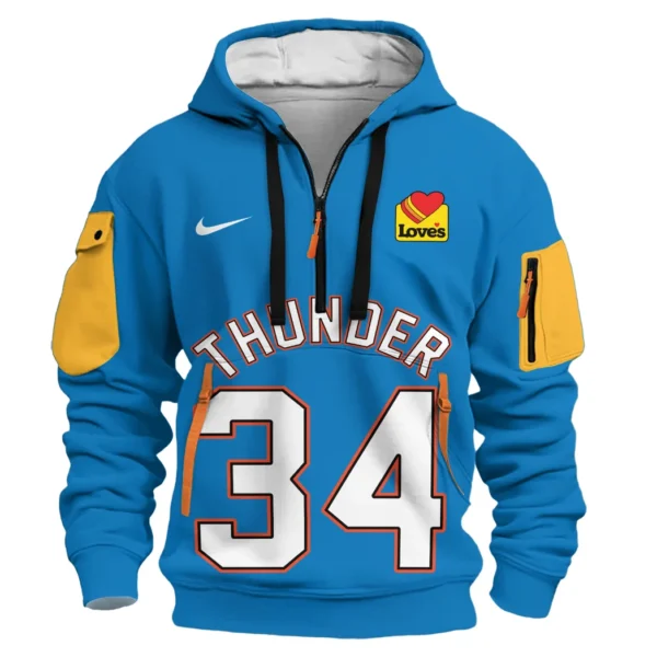 Fan Gift Hoodie Half Zipper, Sports-Inspired Logo Design HVN1026 - Image 2