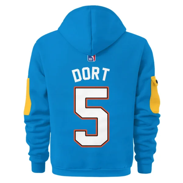 Athletic Half-Zip Hoodie, Team-Style Logo Print Hoodie Gift For Football Fans HVN1026 - Image 3