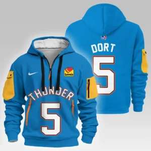 Athletic Half-Zip Hoodie, Team-Style Logo Print Hoodie Gift For Football Fans HVN1026