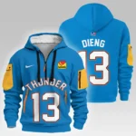 Casual Sports Hoodie Half Zipper, Modern Logo Detail Printing HVN1026
