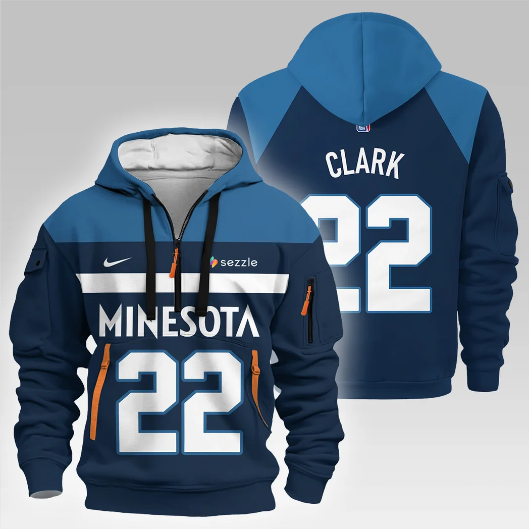 Fan Gift Hoodie Half Zipper, Sports-Inspired Logo Design HVN1026