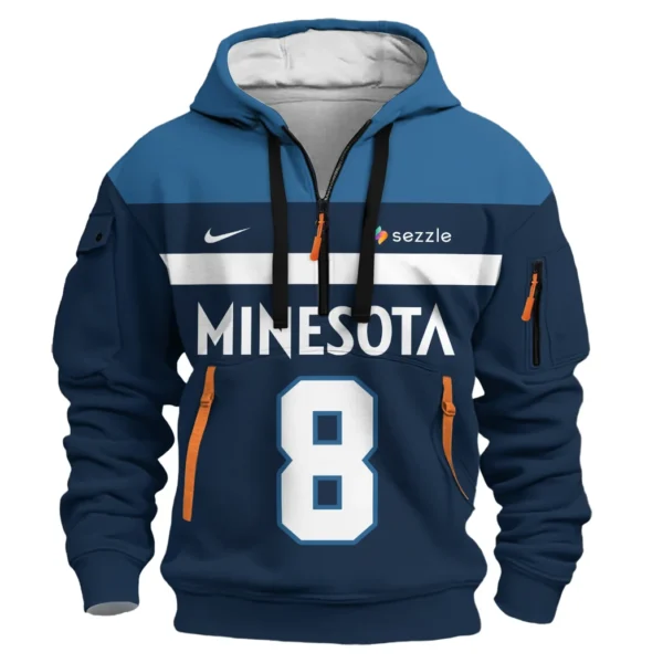 Casual Sports Hoodie Half Zipper, Modern Logo Detail Printing HVN1026 - Image 2