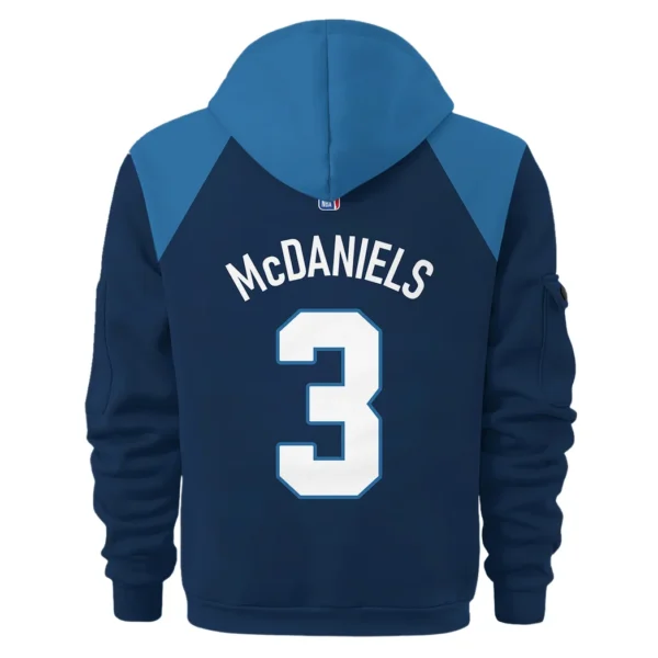 Athletic Half-Zip Hoodie, Team-Style Logo Print Hoodie Gift For Football Fans HVN1026 - Image 3