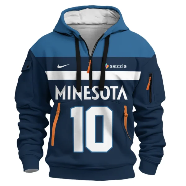 Everyday Hoodie Half Zipper, Athletic-Inspired Logo HVN1026 - Image 2