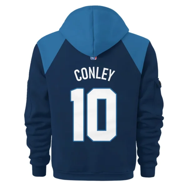 Everyday Hoodie Half Zipper, Athletic-Inspired Logo HVN1026 - Image 3