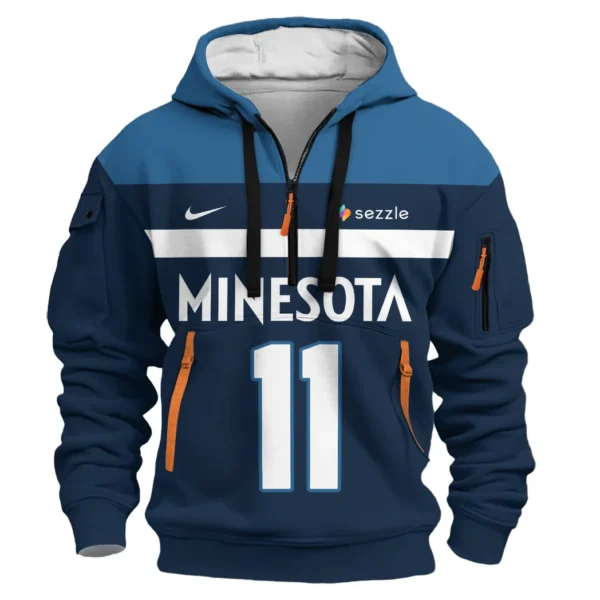 Lightweight Sports Hoodie Half Zipper, Unique Logo Print HVN1026 - Image 2
