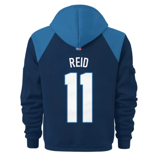 Lightweight Sports Hoodie Half Zipper, Unique Logo Print HVN1026 - Image 3