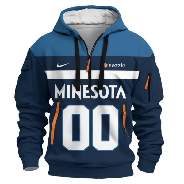 Fan Gift Hoodie Half Zipper, Sports-Inspired Logo Design HVN1026 - Image 2
