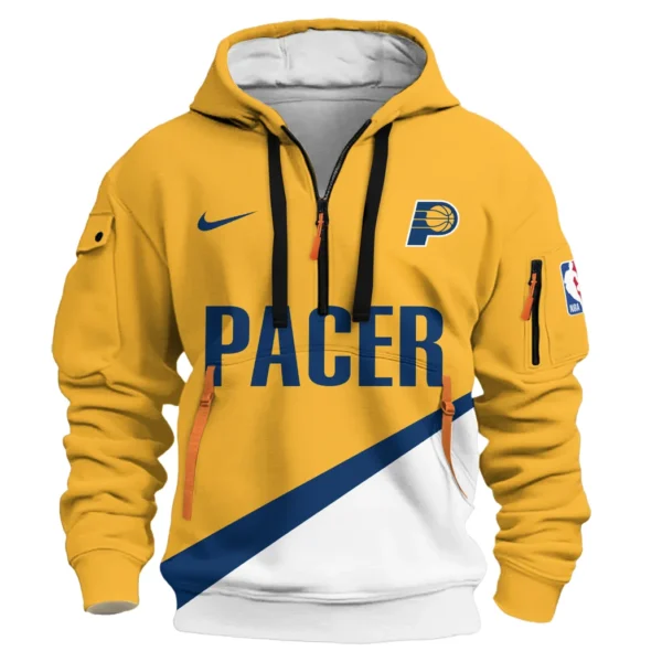 Casual Sports Hoodie Half Zipper, Modern Logo Detail Printing HVN1027 - Image 2