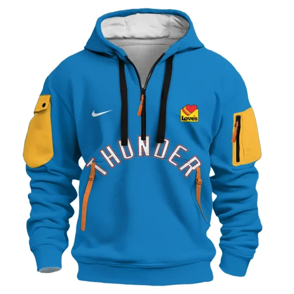 Outdoor Half-Zip Hoodie, Team Spirit Logo Design HVN1028 - Image 2