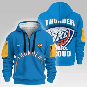 Outdoor Half-Zip Hoodie, Team Spirit Logo Design HVN1028